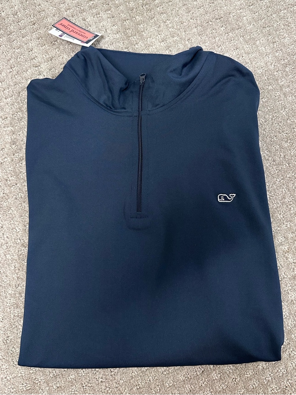 NWT Vineyard Vines Men's performance quarter zip in Blue Blazer size XXL